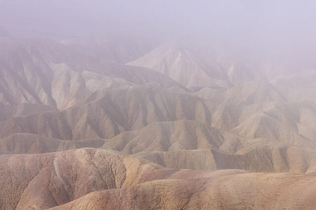 Badlands in the Fog