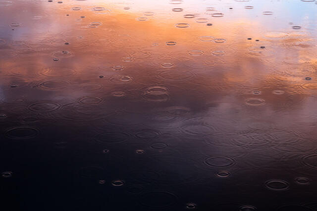 Raining at Sunset