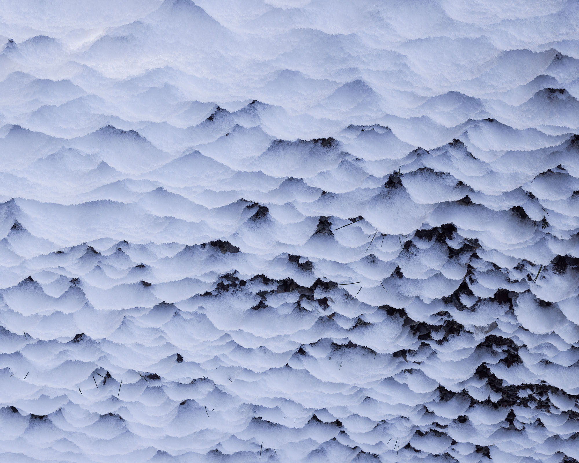 Snow Pillows An abstract take on snow pillows in my driveway. Southwestern Colorado.